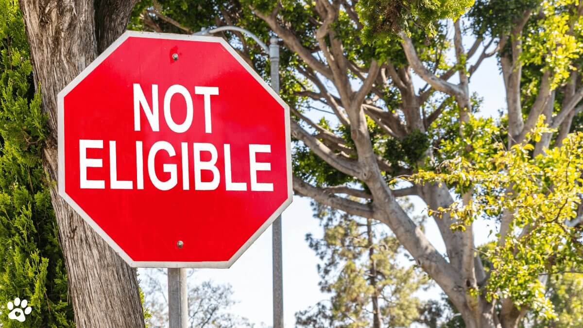 not eligible sign